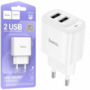 HOCO C141A Cargador Usb-a Dual 2.1A Blanco