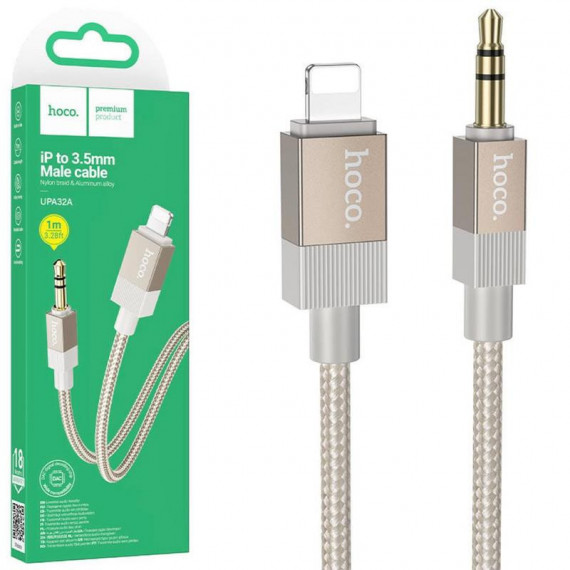 HOCO UPA32A Cable Lightning a Jack 3.5MM Dorado