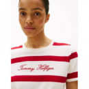 Script Reg C-nk Ss T-shirt Breton Stp Io  TOMMY HILFIGER