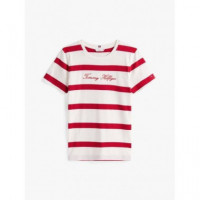 Script Reg C-nk Ss T-shirt Breton Stp Io  TOMMY HILFIGER