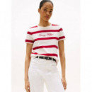 Script Reg C-nk Ss T-shirt Breton Stp Io  TOMMY HILFIGER