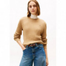 Co Cable Fine Gg C-nk Ls Sweater Safari  TOMMY HILFIGER