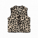 Chaleco Corto VERO MODA Oatmeal Black Leo