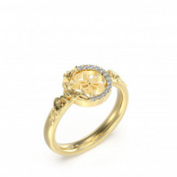 GUESS Anillo de Acero JUBR05042JWYG54