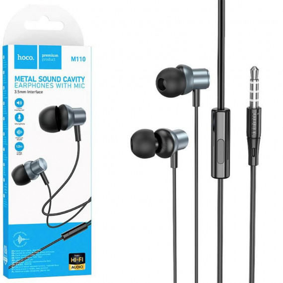 HOCO M110 Auriculares con Micrófono Metal Gray