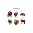 Set de 6 Pins Dogpool Deadpool Marvel  GRUPO ERIK
