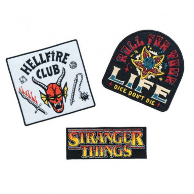 Set de 3 parches Stranger Things iconos