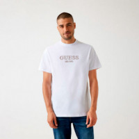 Camiseta con Logotipo Bordado  GUESS