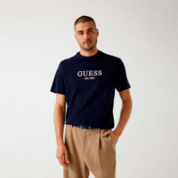 Camiseta con Logotipo Bordado  GUESS
