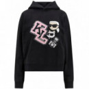 Sudadera Mujer KARL LAGERFELD Ikonik Varsity Hoodie