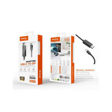 MTK Cable Tipo C a Displayport 1.8MTRS 4K TB1431