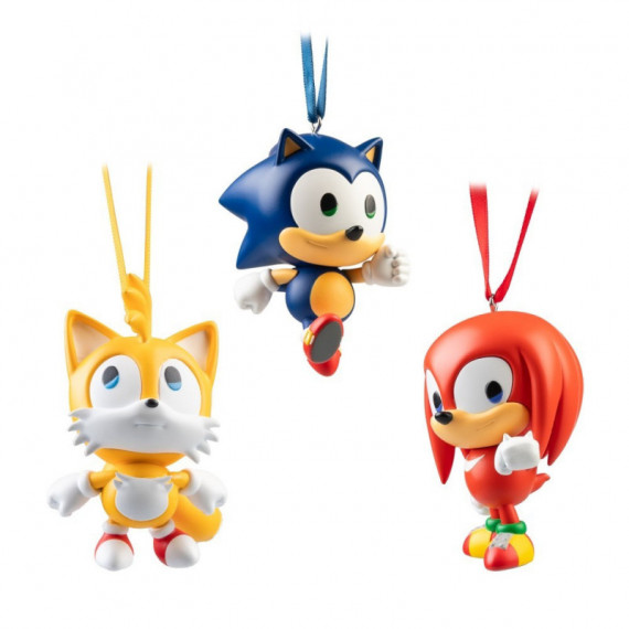 Set de 3 Adornos de Navidad Sonic  GRUPO ERIK