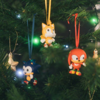 Set de 3 adornos de navidad Sonic