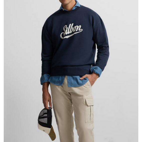 Sudadera Silbon Retro azul marino