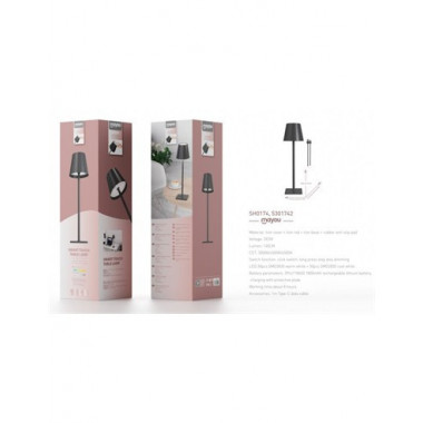 MAYOU Lampara Portatil Recargable Tactil 3 Intensidades SH0174 Blanco