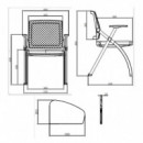 Pack 2 Sillas Confidente Pala Abatible NODOFIX