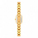 Reloj Analógico Joya Con Brazalete De Acero Dorado Oval Icon