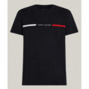TOMMY HILFIGER - Hilfiger Chest Insert Tee - DW5 - F|MW0MW36498/DW5