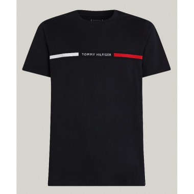 TOMMY HILFIGER - HILFIGER CHEST INSERT TEE - DW5 - F|MW0MW36498/DW5