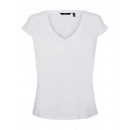 Camisetas Mujer Camiseta Filli Básica de Mujer VERO MODA Cuello Pico Snow White