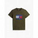 Camiseta Slim con Logo Gráfico de Tommy Jeans  TOMMY HILFIGER