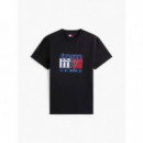 Camiseta Slim con Logo Gráfico de Tommy Jeans  TOMMY HILFIGER
