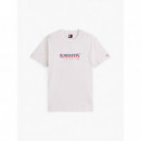 Camiseta de Punto con Logo y Cuello Redondo de Tommy Jeans  TOMMY HILFIGER