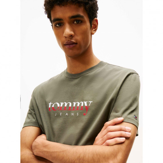 Camiseta de Punto con Logo y Cuello Redondo de Tommy Jeans  TOMMY HILFIGER