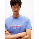 Camiseta de Punto con Logo y Cuello Redondo de Tommy Jeans  TOMMY HILFIGER