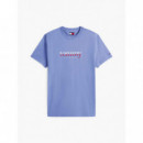 Camiseta de Punto con Logo y Cuello Redondo de Tommy Jeans  TOMMY HILFIGER