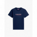 Camiseta de Punto con Logo y Cuello Redondo de Tommy Jeans  TOMMY HILFIGER