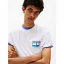 Camiseta de Cuello Redondo con Logo Gráfico de Tommy Jeans  TOMMY HILFIGER