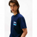 Camiseta de Cuello Redondo con Logo Gráfico de Tommy Jeans  TOMMY HILFIGER