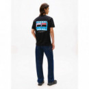 Camiseta de Cuello Redondo con Logo Gráfico de Tommy Jeans  TOMMY HILFIGER