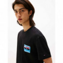Camiseta de Cuello Redondo con Logo Gráfico de Tommy Jeans  TOMMY HILFIGER