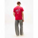 Camiseta Signature de Punto con Logo Trasero de Tommy Jeans  TOMMY HILFIGER