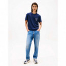 Camiseta Signature de Punto con Logo Trasero de Tommy Jeans  TOMMY HILFIGER