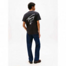 Camiseta Signature de Punto con Logo Trasero de Tommy Jeans  TOMMY HILFIGER