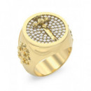 Anillo Rebel Knight Dorado  GUESS
