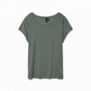 Camisetas Mujer Camiseta VERO MODA Plain Laurel Wreath Medium Green