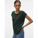 Camisetas Mujer Camiseta VERO MODA Plain Pine Grove Dark Green