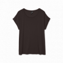 Camisetas Mujer Camiseta VERO MODA Plain Chocolate Torte