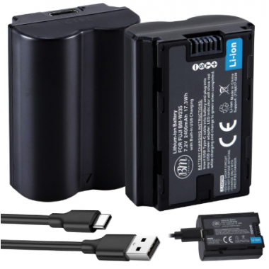 Batería ULTRAPIX TNPW235 de 2400MAH para Fujifilm con con Cable y Puerto Usb-c de Carga