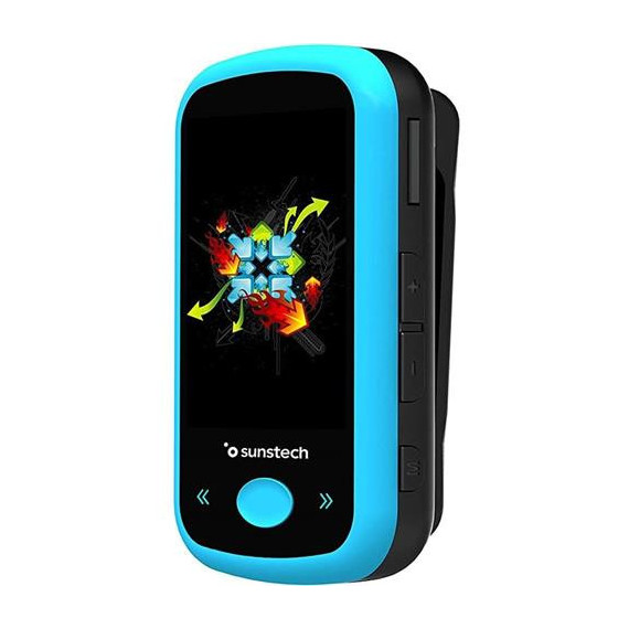 SUNSTECH Reproductor MP4 8GB Ibizabt Azul con Radio Fm y Ranura Micro Sd,podometro