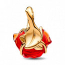 Charm Colgante Rosa Encantada de la Bella y la Bestia de Disney 764018C01  PANDORA