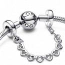 Cadena de Seguridad Corazones Enlazados 792274C00  PANDORA