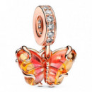 Charm Colgante de Cristal de Murano Rosa y Amarillo Mariposa 782698C01  PANDORA