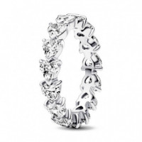 Anillo Alianza de Corazones Transparentes 193103C01  PANDORA
