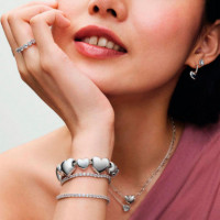 Anillo Alianza de Corazones Transparentes 193103C01  PANDORA