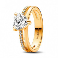 Anillo Corazón Doble Alianza 163100C01  PANDORA